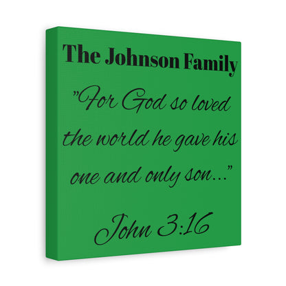 Personalized Bible Verse Wall Art, Canvas, Family Name, Family Bible Art
