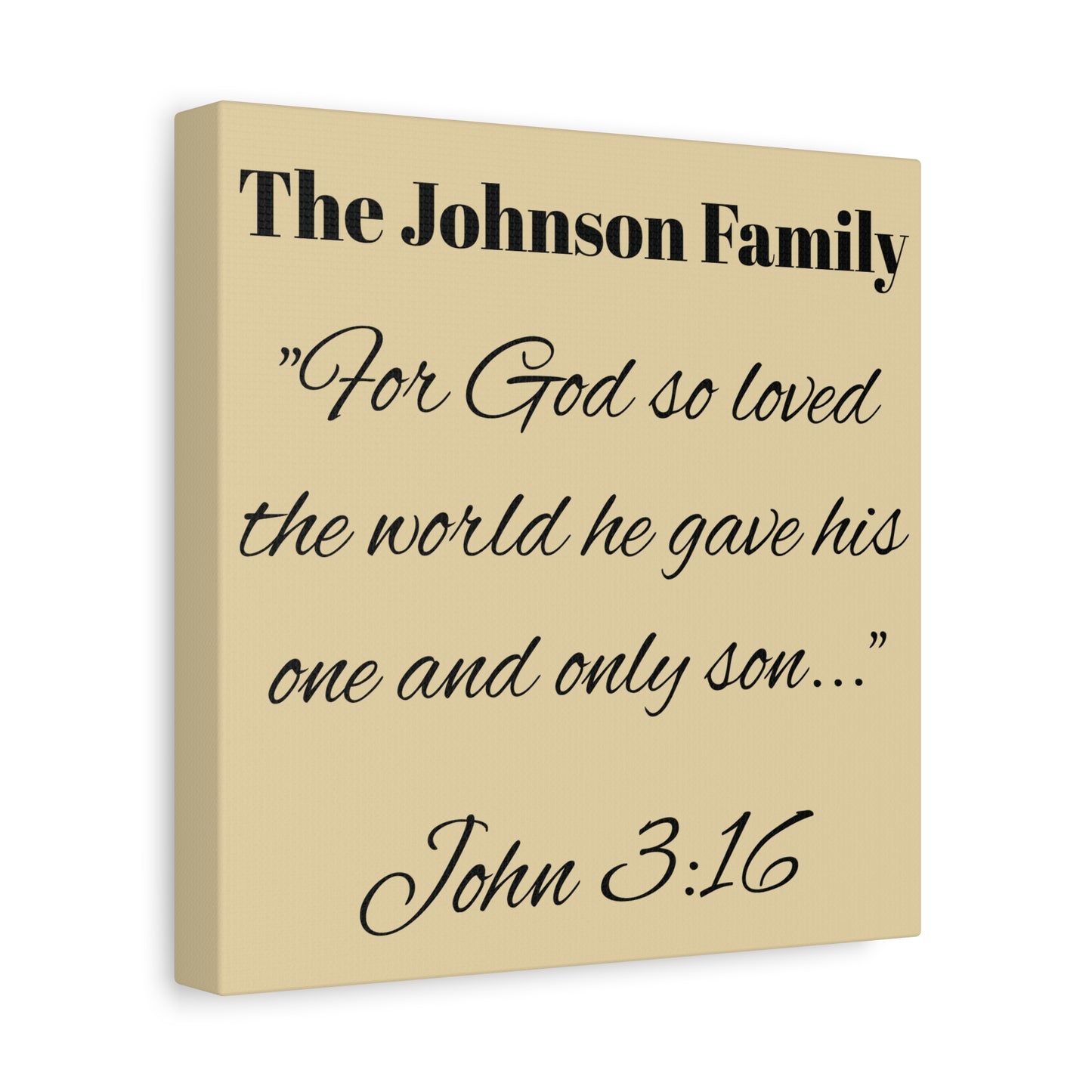 Personalized Bible Verse Wall Art, Canvas, Family Name, Family Bible Art