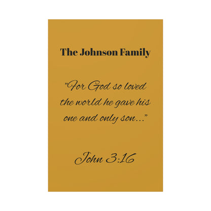 Personalized Bible Verse Wall Art, Canvas, Family Name, Family Bible Art