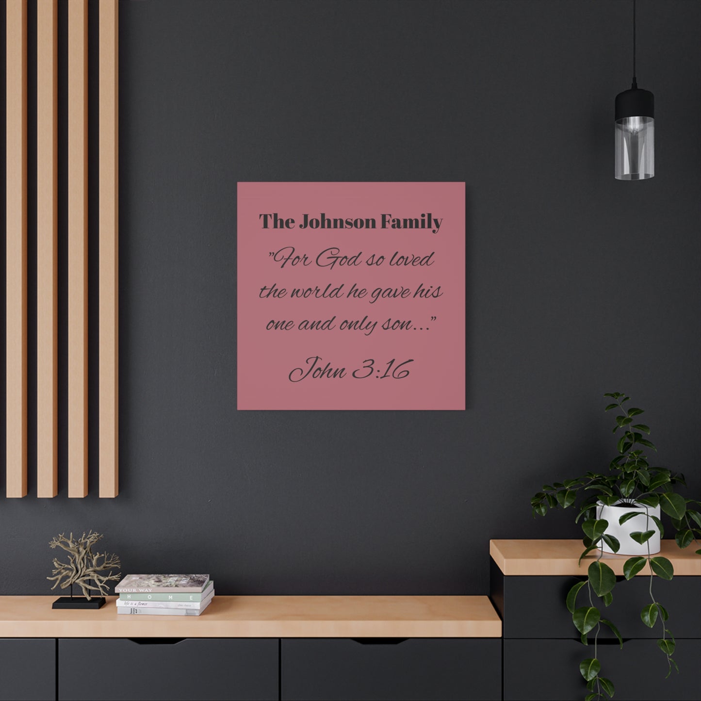 Personalized Bible Verse Wall Art, Canvas, Family Name, Family Bible Art