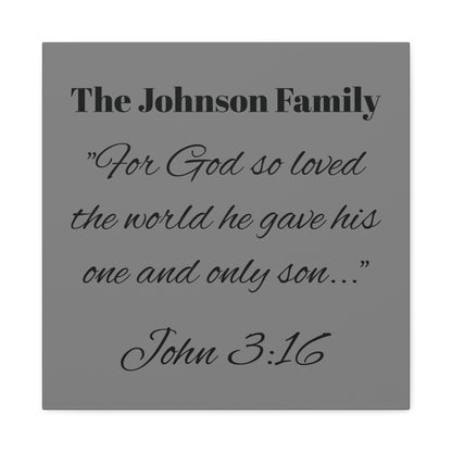Personalized Bible Verse Wall Art, Canvas, Family Name, Family Bible Art