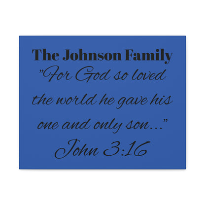 Personalized Bible Verse Wall Art, Canvas, Family Name, Family Bible Art