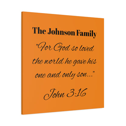 Personalized Bible Verse Wall Art, Canvas, Family Name, Family Bible Art