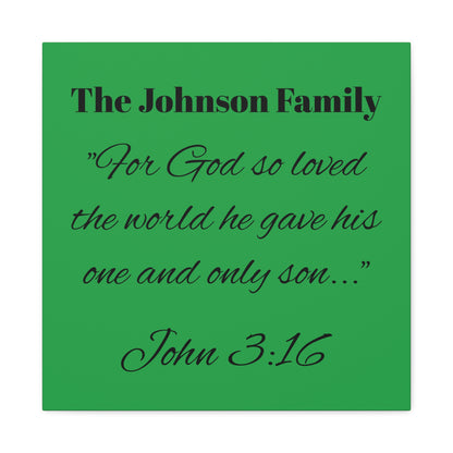 Personalized Bible Verse Wall Art, Canvas, Family Name, Family Bible Art